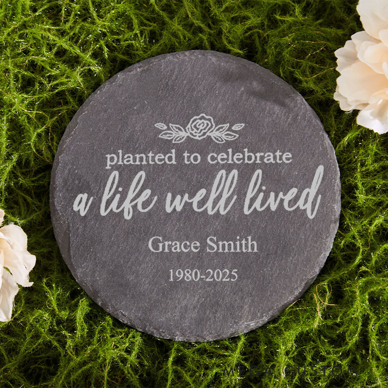 Personalised Memorial Garden Sympathy Gifts for Loss of Loved One Condolence Bereavement Gift Planted to Celebrate a Life Slate Marker 
