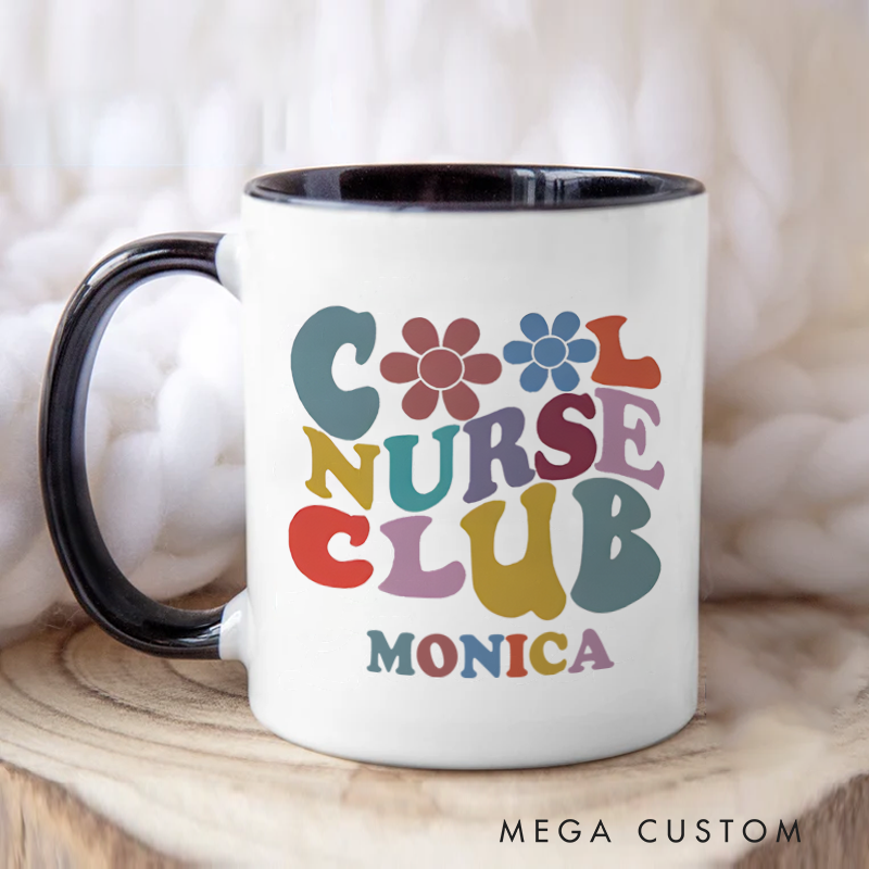 Personalized Nurse Mug Cool Nurse Club Design Coffee Mug Gift