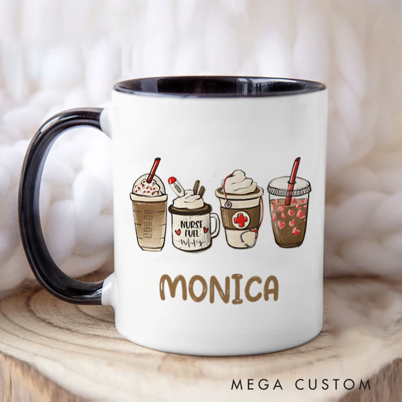 Personalized Nurse Mug Nurse Fuel Coffee and Care Design Coffee Mug Gift