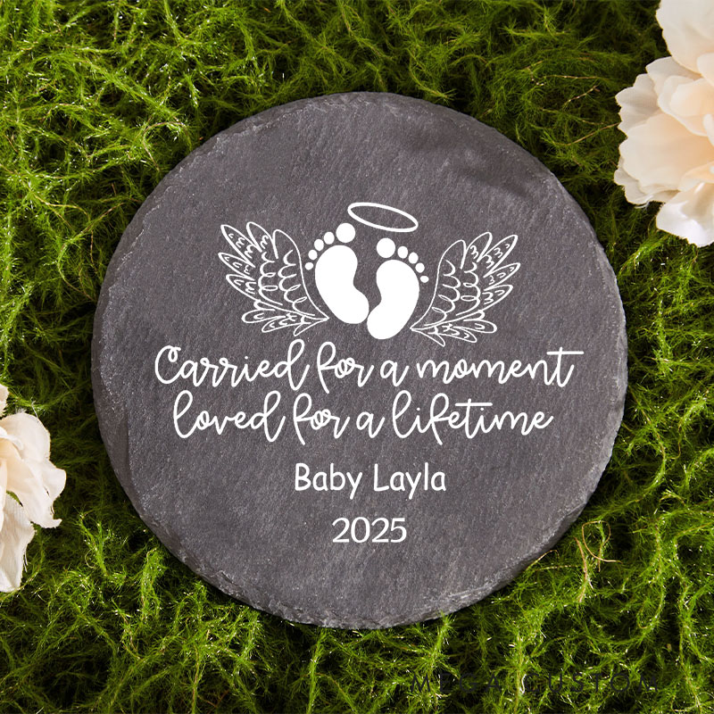 Personalized Baby Loss Memorial Stone Miscarriage Memorial Gift Carried for a Moment Loved for a Lifetime Baby Remembrance Stone Infant Loss Gift 