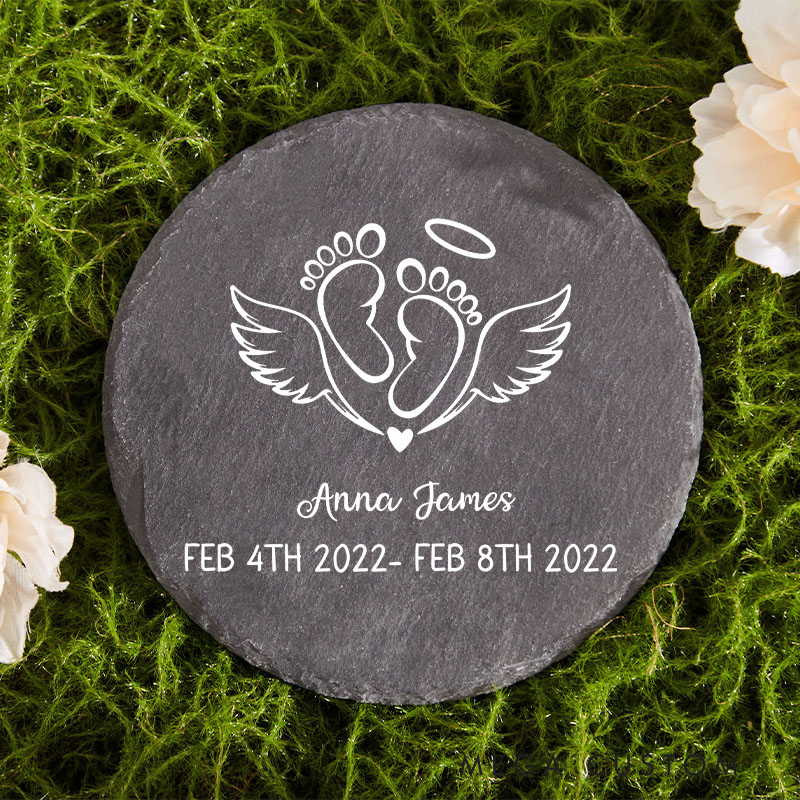 Personalized Baby Memorial Stone for Indoor Outdoor Loss of Infant Angel Baby Memorial Gifts Miscarriage Stone Sympathy Gifts