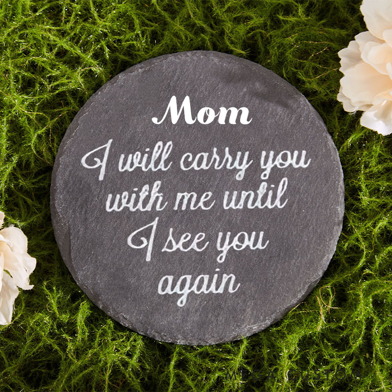 Personalized Memorial Garden Stone in Memory of Flat Garden Stone Sympathy Gift for Loss of Loved One Weatherproof Grave Marker