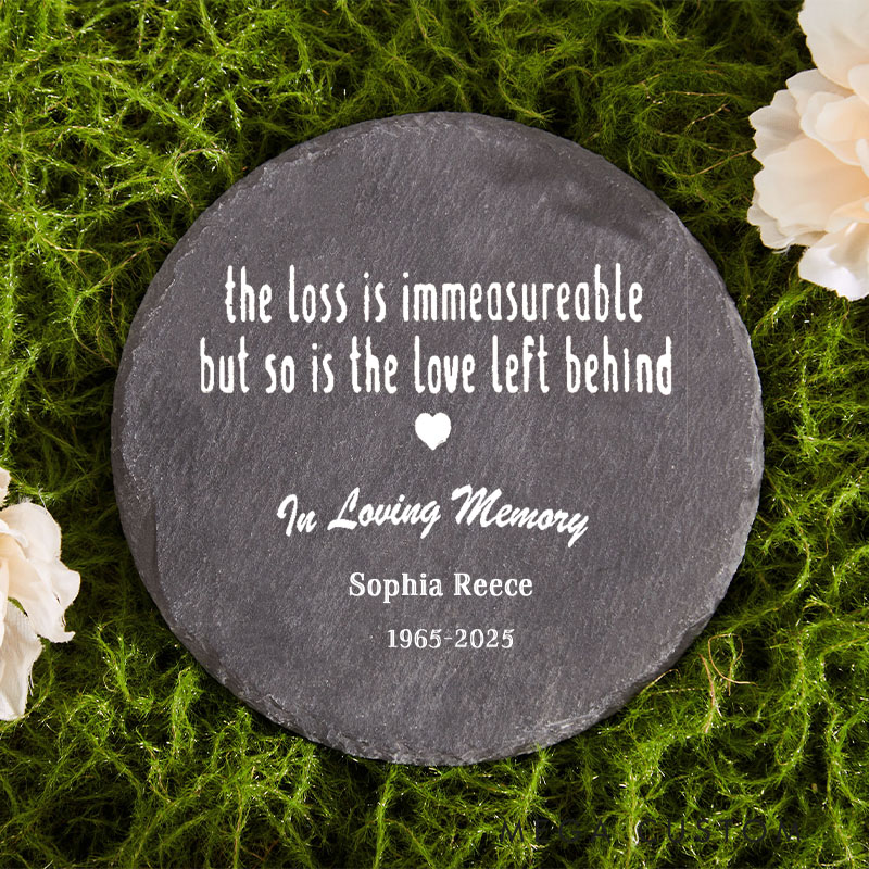Personalized Memorial Stone for Loss of Loved One Decoration For Cemetery Weatherproof Grave Marker in Loving Memory Gift Funeral Gift 