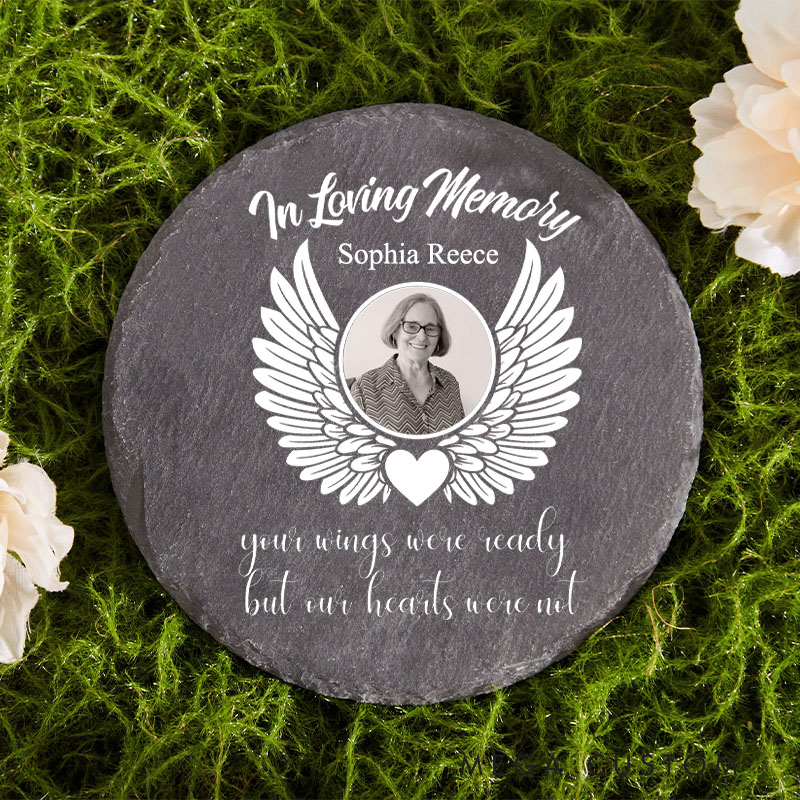 Personalized Memorial Stone Custom Photo for Loss of Loved One Sympathy Gift Weatherproof Grave Marker in Memory of Loved one Gifts