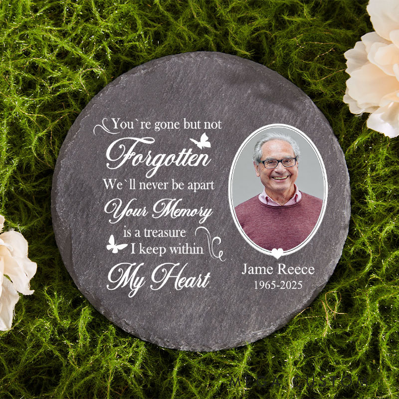 Personalized Memorial Stone for Loss of Loved One Custom Name And Photo Grave Marker Sympathy Gift Funeral Keepsake Tombstone for Cemetery