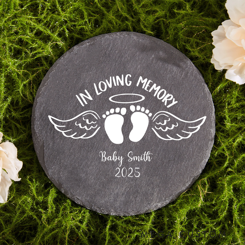 Personalized Baby Memorial Stone Miscarriage Garden Stone Stillbirth Keepsake Jesus Holding Baby Sympathy Gift Custom Baby Loss Garden Stone