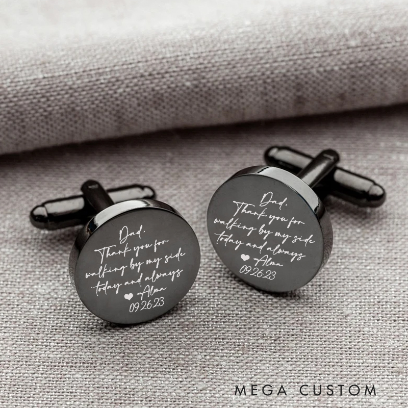 Personalized Memorial Cufflinks in Loving Memory Cufflinks Unique Wedding Gifts Father of the Bride Gift Keepsake Sympathy Gift 