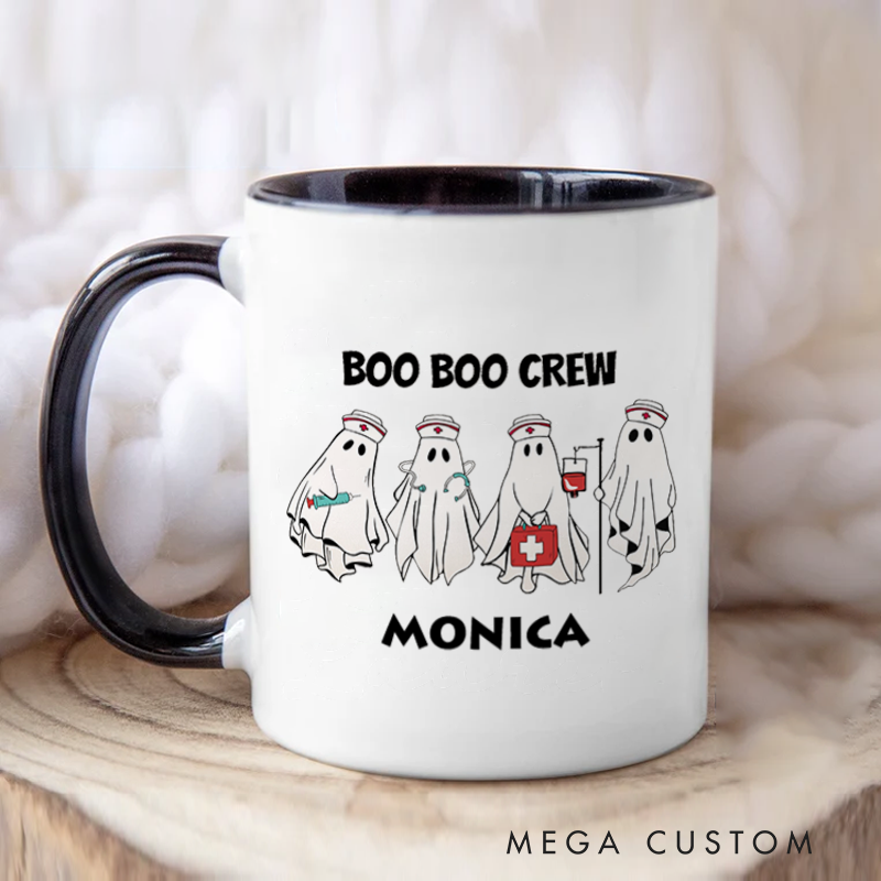 Personalized Nurse Mug Spooky Healthcare Heroes Design Coffee Mug Gift