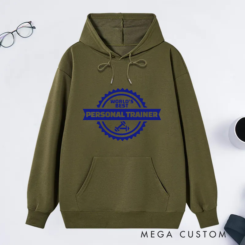 Personalized Fitness Classic Hoodies with Best Personal Trainer for Fitness Enthusiasts Bodybuilders and Gym Lovers