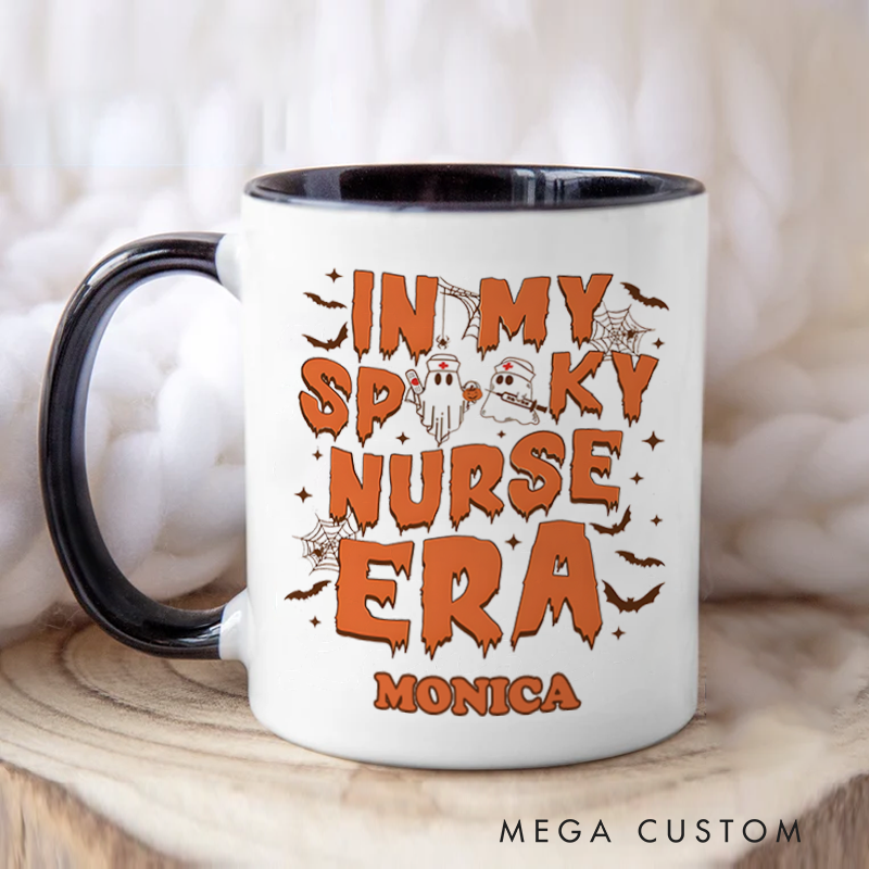 Personalized Nurse Mug In My Spooky Nurse Era Design Coffee Mug Gift