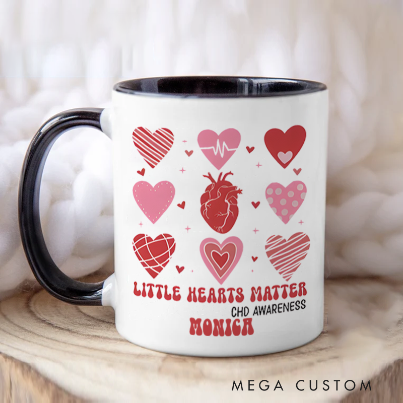 Personalized Nurse Mug Little Hearts Matter Design Coffee Mug Gift