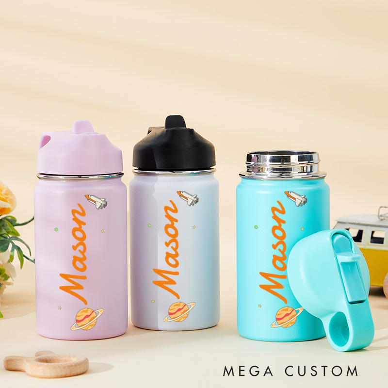 Personalized Kids Water Tumbler Stainless Steel Drinking Tumbler Preschool Bottle Tumbler for Boys and Girls Back to School Gift