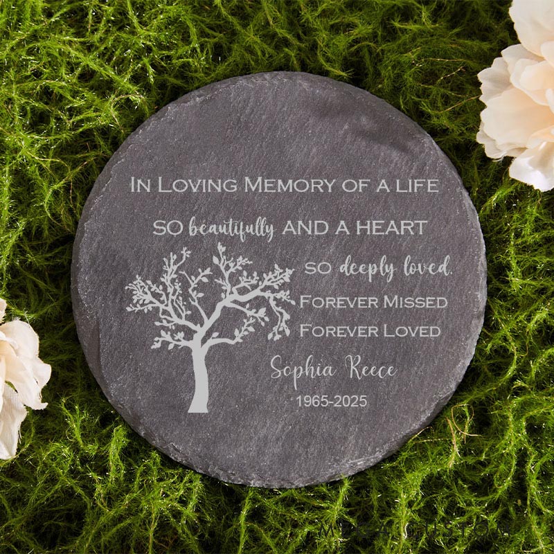 Personalized Memorial Stone Sympathy Gift for Loss of a Loved Remembrance Stone in Loving Memory Gift Custom Funeral Gift