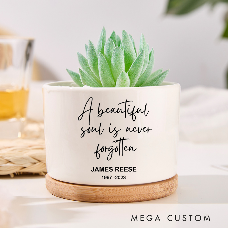 Personalized Memorial Planter Celebration of Life Costom Condolences Gift Memorial Planter Gift for Grieving Sorry for Your Loss Succulent Pot
