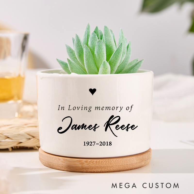 Personalized Memorial Planter in Memory of Loved One Custom Condolences Gift Gift for Grieving Sorry for Your Loss Ceramic Indoor Pots