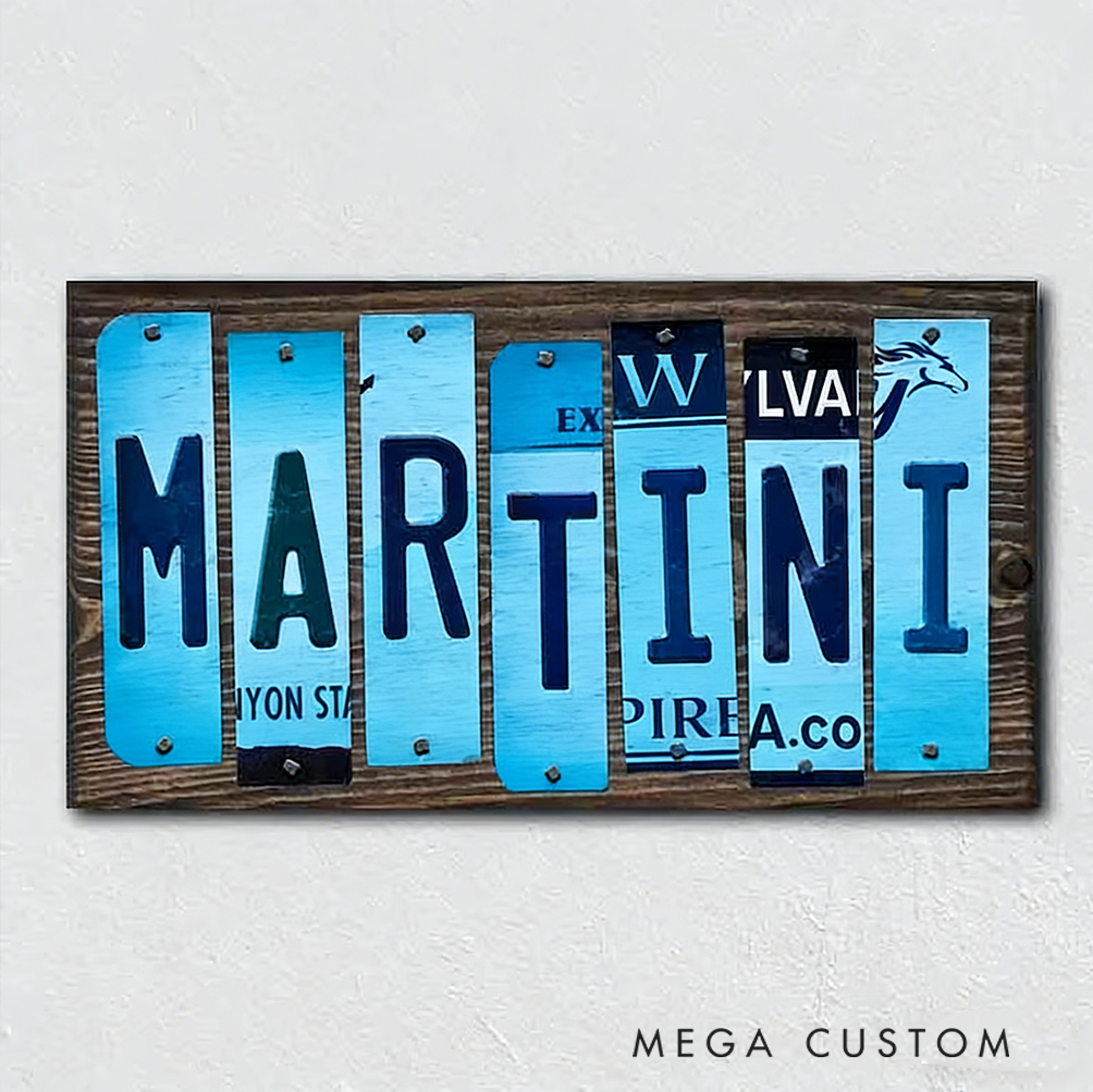 Personalized License Plate Wall Art Unique Gift for Car Enthusiasts