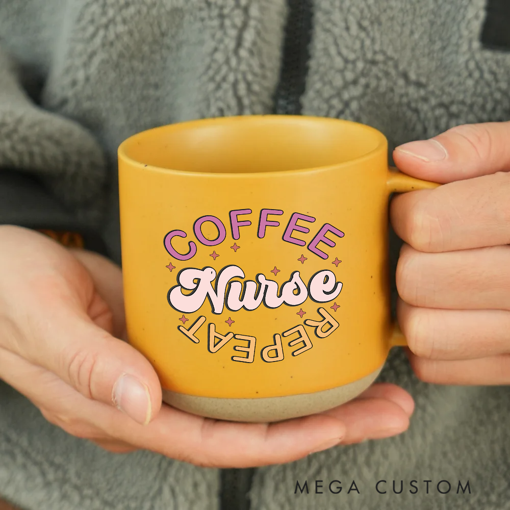 Personalized Nurse Ceramic Mug Gift Custom Name Two Tone Design Mugs Gift