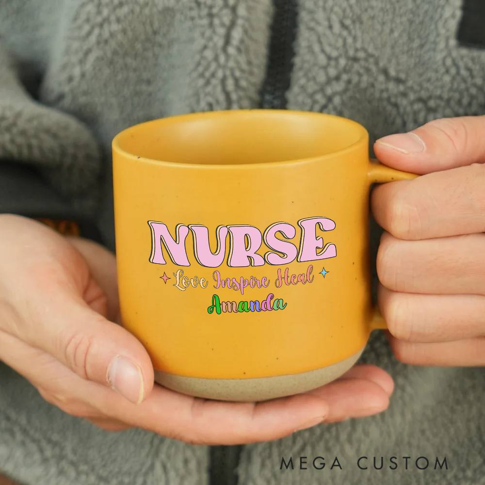 Personalized Nurse Ceramic Mug Gift Custom Name and Inspirational Design Mugs Gift