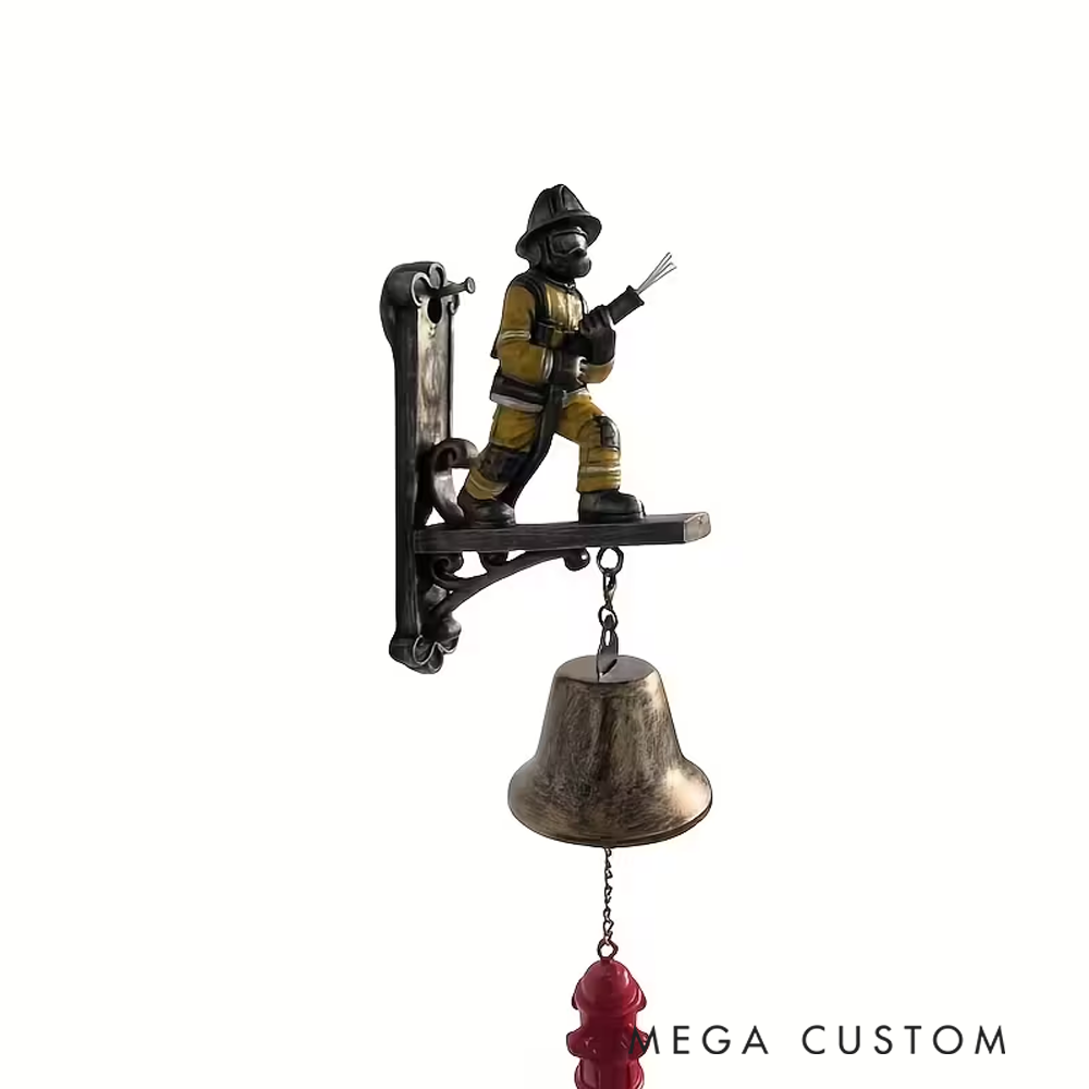 Personalized Firefighter Themed Resin Doorbell Decorative Tribute to Heroes Gift for Firefighter