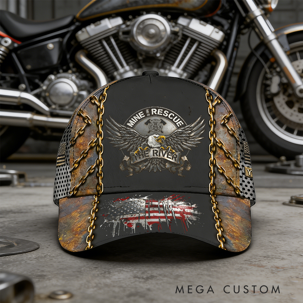 Personalized Firefighter Full-Print Cap Rugged Mine Rescue Design Firefighter Gifts