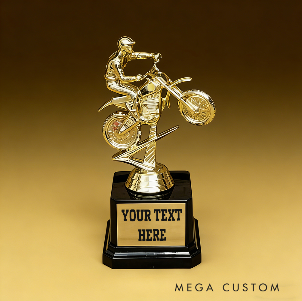 Personalized 2D Acrylic Motorcycle Trophy Unique Gift for Enthusiasts