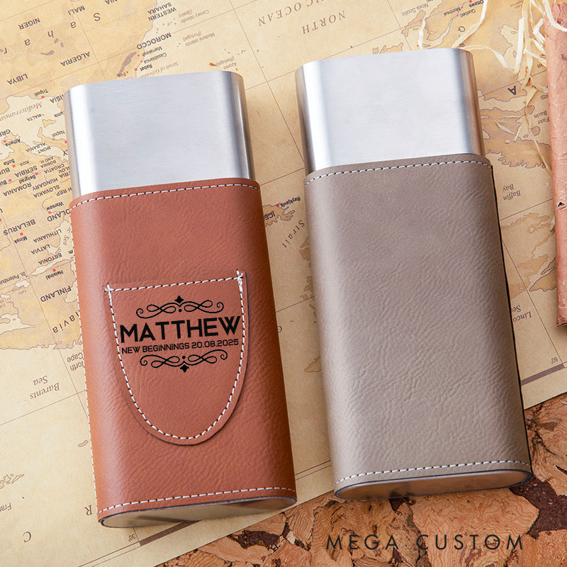 Personalized Engraved Cigar Case Custom Leather Cigar Holder with Name Wedding Gift for Dad Housewarming Gift Moving Gift for Husband