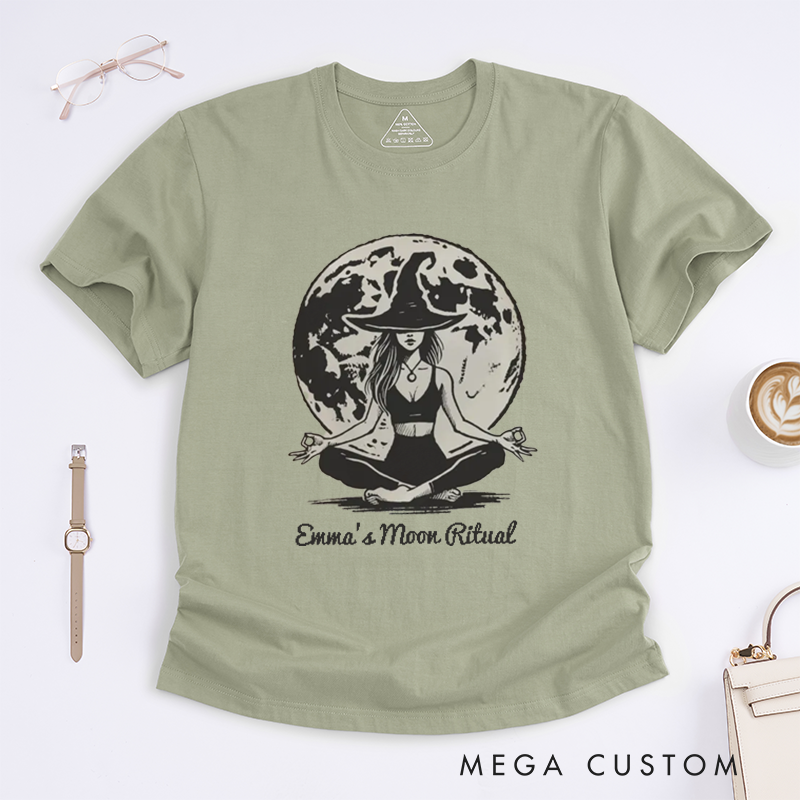 Personalized Mystical Witchy Yoga Comfort T-Shirt Namaste Witches T-Shirt Yogi Meditation Lover Yoga Teacher Gift