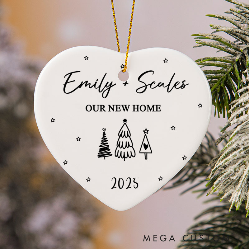 Personalized Christmas Ornament 2025 Custom Name Our New Home Design Perfect Holiday Decor Thoughtful Gift for Family Friends