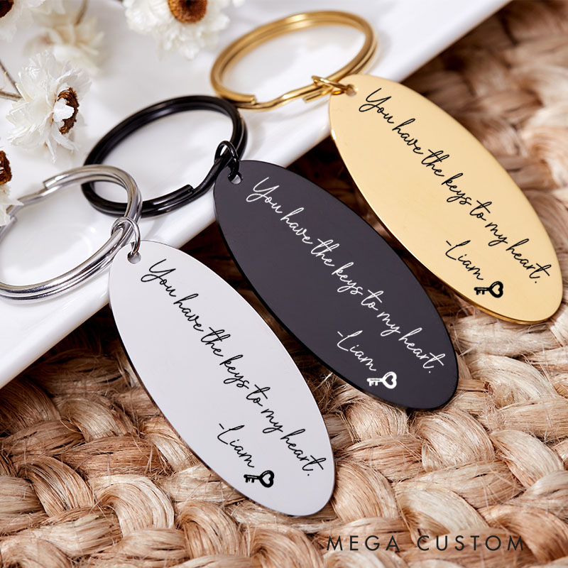 Personalized Housewarming Keyring Engraved You Have the Keys to My Heart Keychain New Home Gift for Homeowner Moving House Gift Housewarming Gift