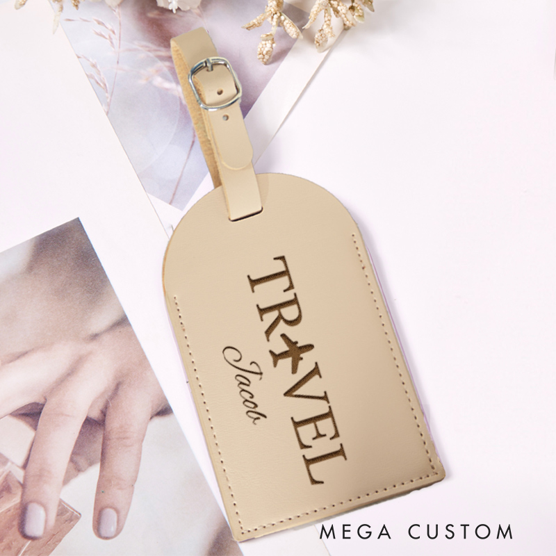 Personalized Travel Lovers Leather Luggage Tags Gift for Traveling Lovers Travel Gift