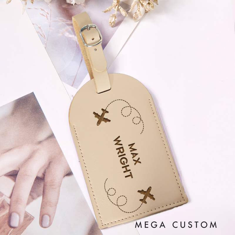 Personalized Travel Lover Leather Luggage Tags Traveling Lovers Custom Luggage Tag Travel Gift for Vacation