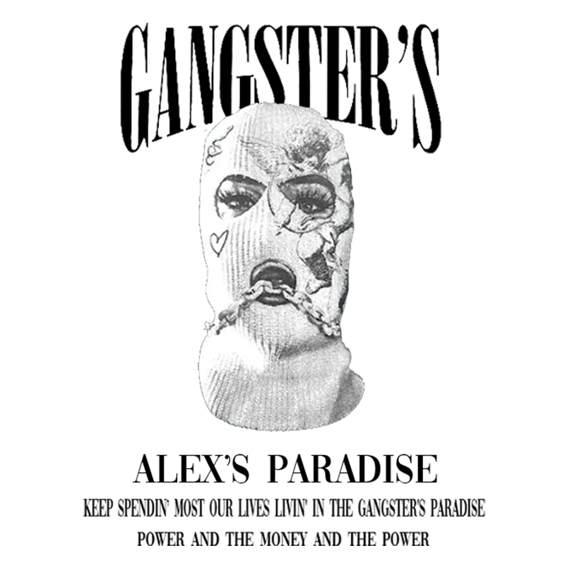 Personalized Classic T-Shirts Urban Style Masked Art Statement Tee