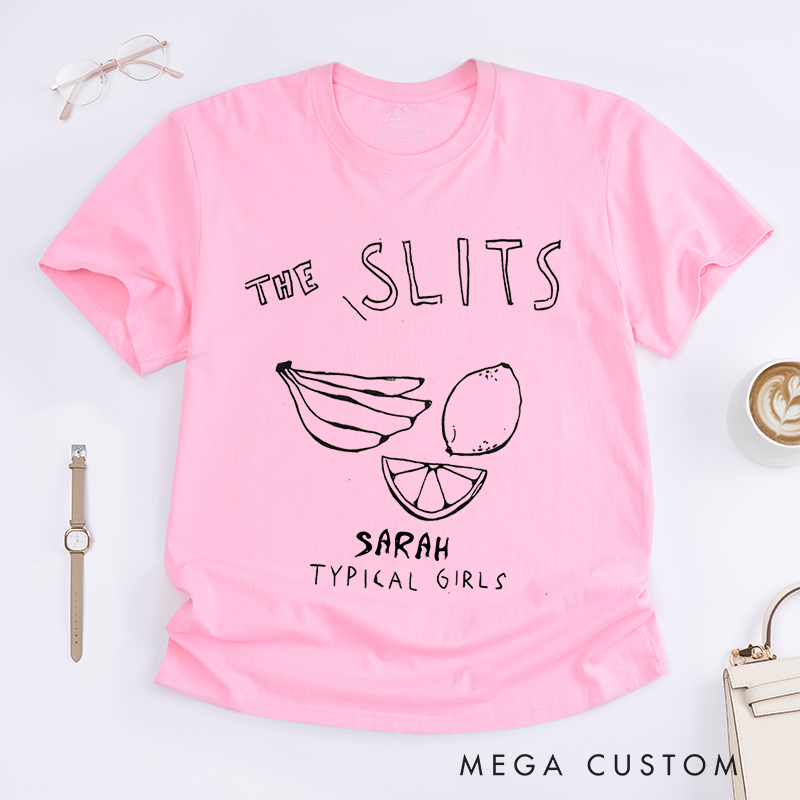 Personalized Classic T-Shirts Minimalist Fruit Sketch Bold and Artistic T-Shirt