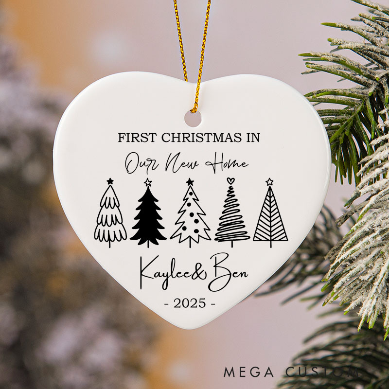 Personalized Custom Name Year First Christmas in Our New Home Ornament Housewarming
