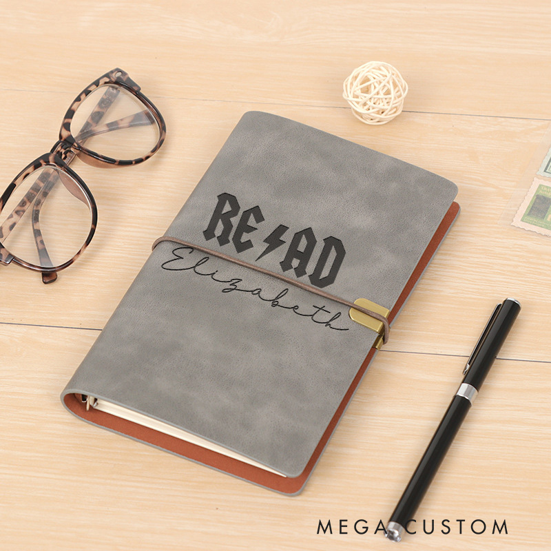 Personalized Read Journals & Notebooks Engraved Leather Journals Leather Notebooks Book Lover Gift Bookish Gift Reader Gift