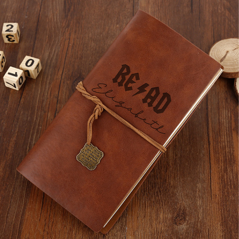 Personalized Read Journals & Notebooks Engraved Sheepskin Suede Journals Book Lover Gift Bookish Gift Reader Gift