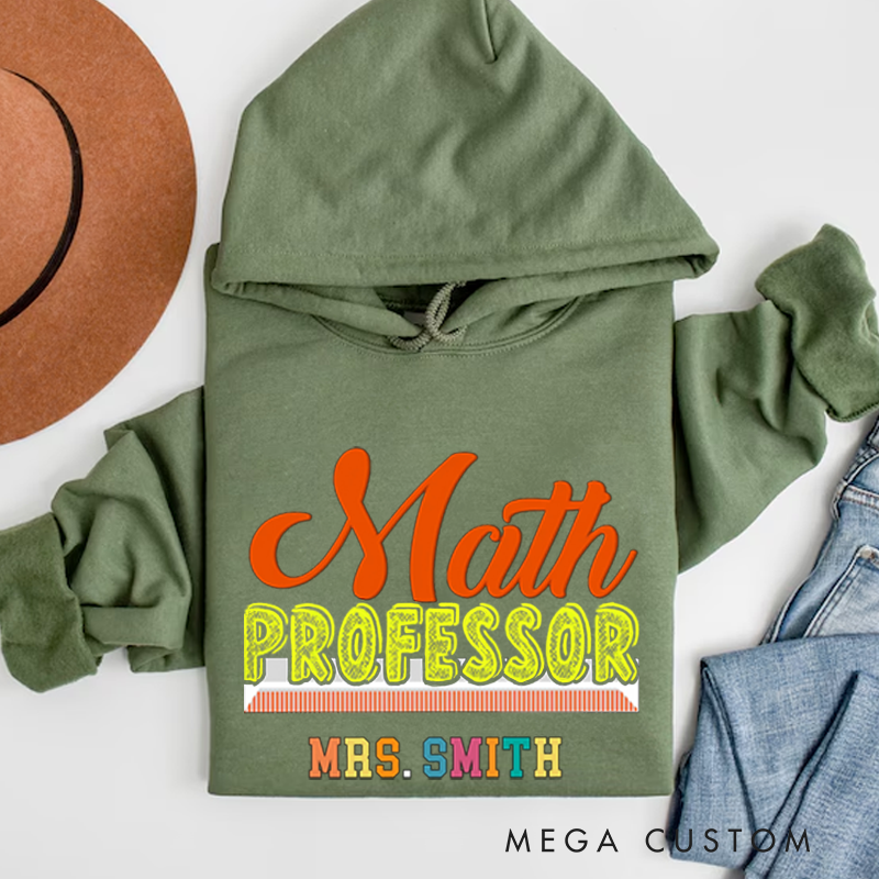 Personalized Teacher Hoodies Math Professor Creative Gift for Math Teachers
