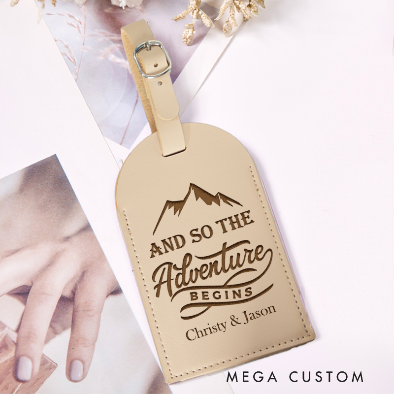 Personalized Adventure Leather Luggage Tags Gift for Traveling Lovers Luggage Tag Traveler Gift