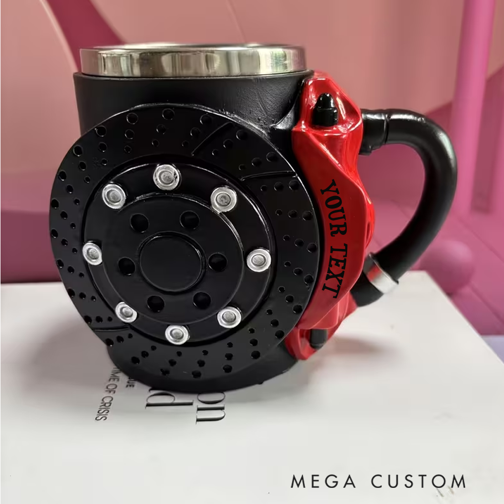 Personalized 3D Brake Caliper Mug Unique Resin Mug for Car Enthusiasts