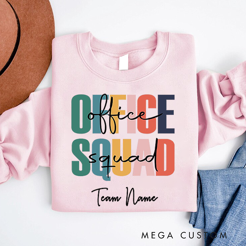 Personalized Office Worker Sweatshirt Office Squad Appreciation Gift for Coworkers