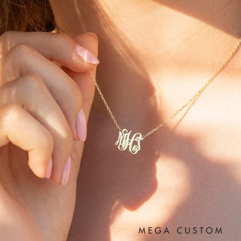 Personalized Monogram Necklace Dainty Custom Jewelry Beautiful Accessory for Everyday Elegance