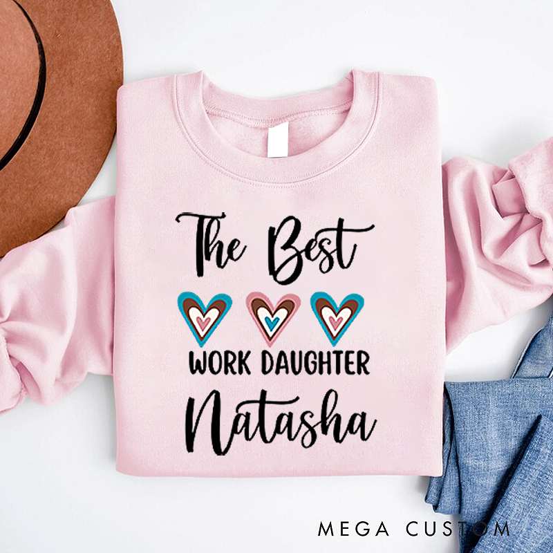 Personalized Office Worker Sweatshirt the Best Work Daughter Appreciation Gift for Coworkers