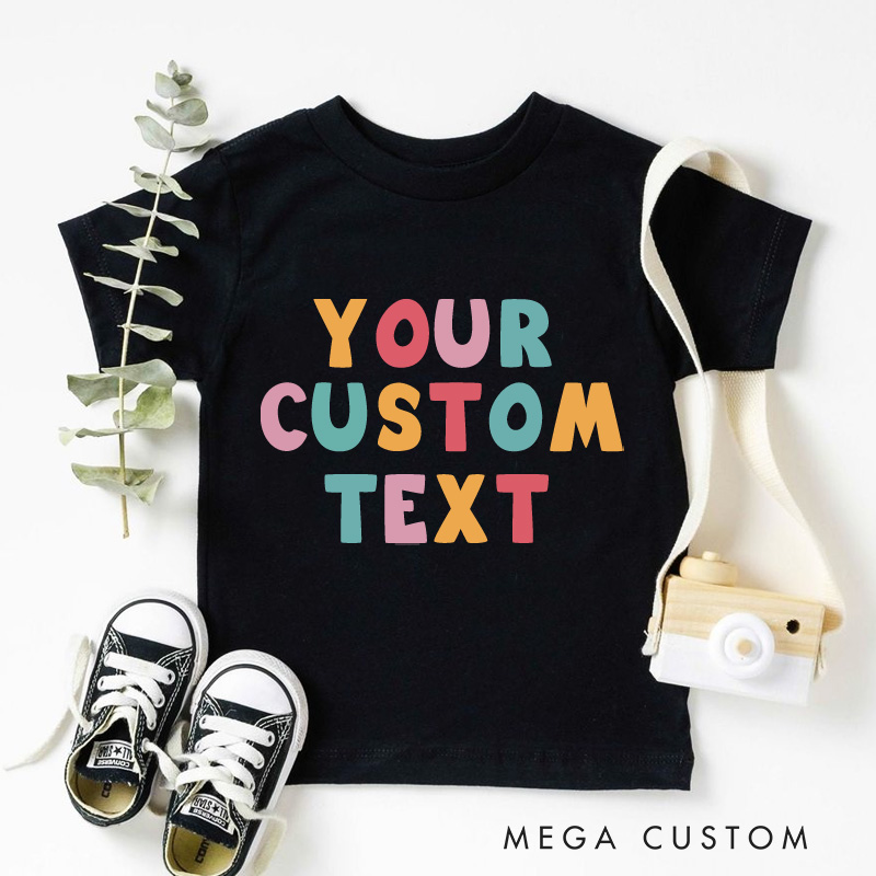 Personalized Retro Text Kids T-Shirt Gift for Toddler