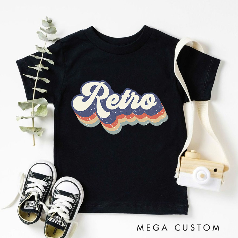 Personalized Retro Kids Name T-Shirt Gift for Toddler