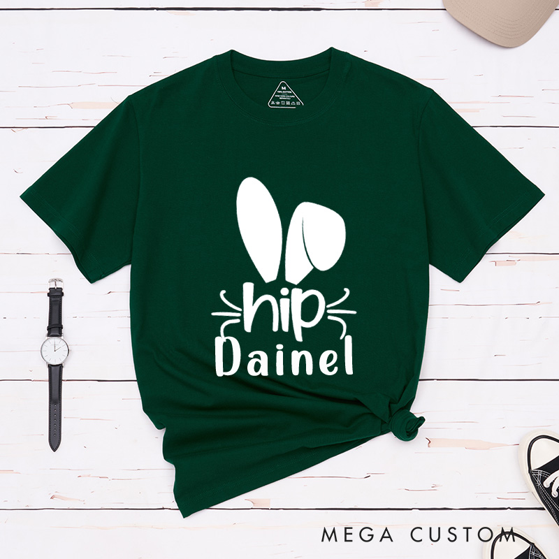 Personalized Easter Couple Hip Hop Matching T-Shirt with Name