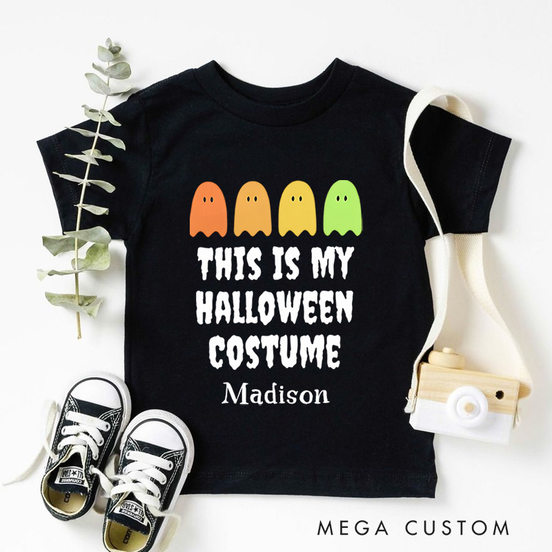 Personalized This Is My Halloween Costume Shirt for Kids Perfect for Adding a Playful and Festive Touch to Outfits Kids T-Shirt