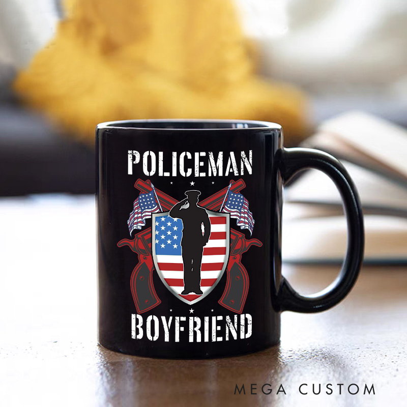 Personalized Policeman Boyfriend Mug Thoughtful Gift for Law Enforcement Supporters