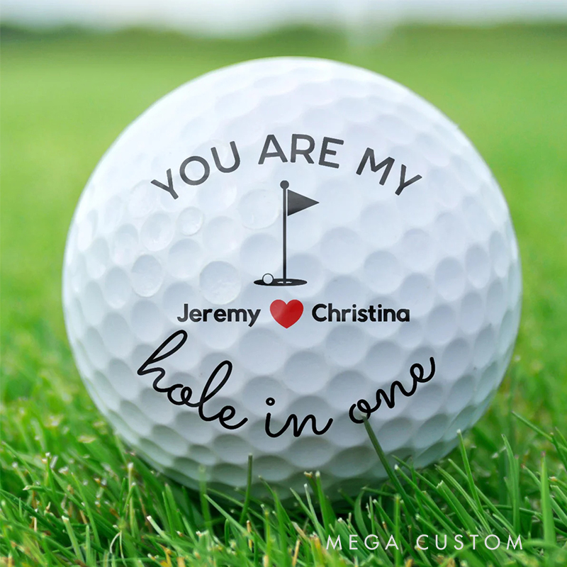 Personalized "Hole in One" Golf Ball with Custom Text