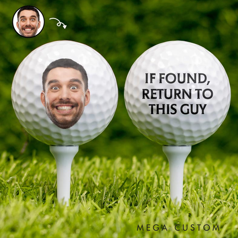 Personalized "If Found, Return to This Guy" Golf Ball with Photo  