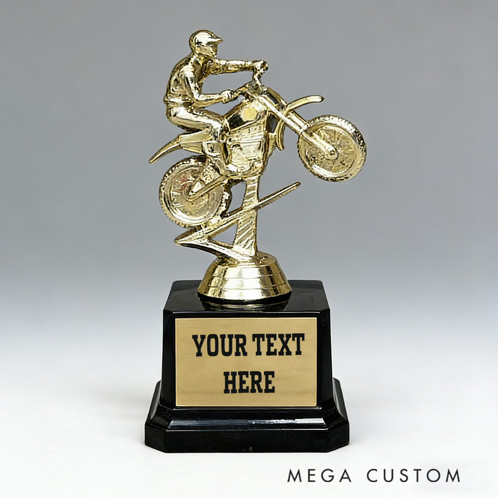 Personalized 2D Acrylic Motorcycle Trophy Unique Gift for Enthusiasts